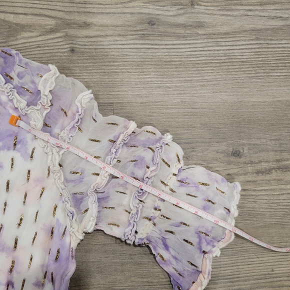 HEMANT & NANDITA Mini Purple Ruffle Dress Size Small - Picture 6 of 11